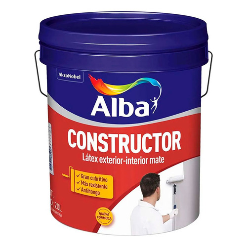 Alba Constructor Exterior pintura látex color blanco mate 10L