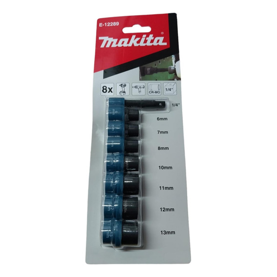 Set De Puntas Makita Tubos 1/4  Impacto X 8 Piezas