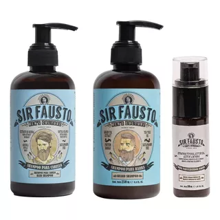 Sir Fausto - Shampoo Barba + Cabello + Oleo Fortalecedor