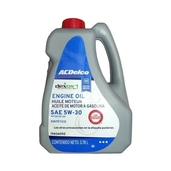 Aceite Acdelco 5w30 Sintetico Dexos3 Galon 3.78l