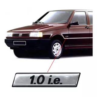 Adesivo 1.0 Ie Fiat Uno Mille 1995 Diante Cromado Resinado