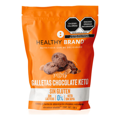 Galleta Chocolate Healthy Brand Sin Gluten Keto 126gr 1 Pz