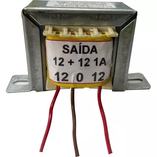 Transformador Trafo Bivolt Ent.127/220v Saída 12+12v 1 Amper