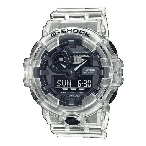 Reloj Casio G-shock Ga-700ske-7adr Hombre Color de la correa Blanco Color del bisel Negro Color del fondo Negro
