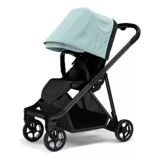 Carrinho De Bebê Shine Alaska Blue Em Preto - Thule Cor Azul Alaska