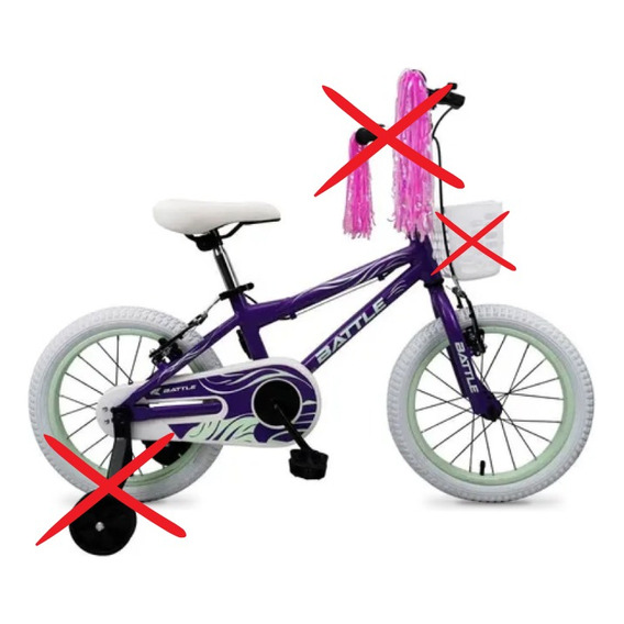 Bicicleta Infantil Battle R16 Frenos V-brake 