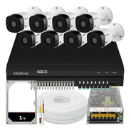 Kit Cftv 8 Cameras Segurança Intelbras Residencial Hd 1tera