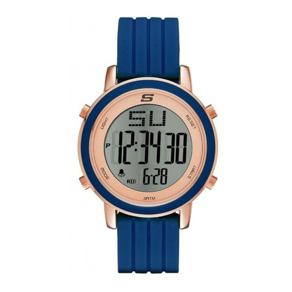 Skechers - Reloj Sr6010 Digital Para Mujer Color de la correa Azul