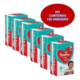 Kit 6 Pacotes Fraldas Pampers Descartável Infantil Atacado Tamanho Extra Extra Grande (xxg)