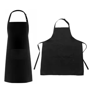 Delantal Perchera Cocina Anti-mancha Anti-grasa Adjustable Color Negro Chef Choice