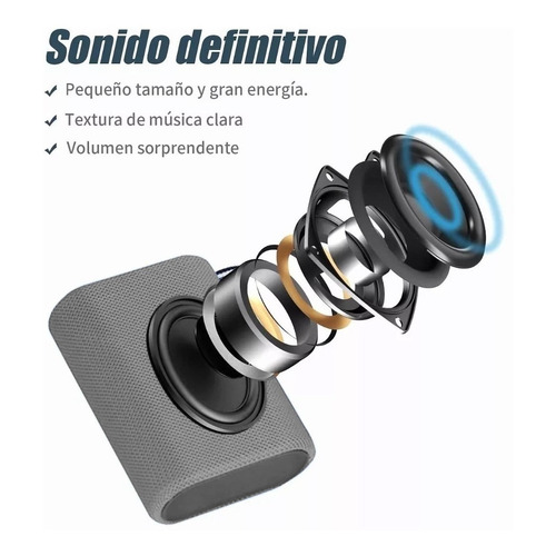 Bocina Moreka T35 portátil con bluetooth gris 110V/220V 