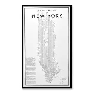 Cuadro Mapa New York Otras Ciudades 45x74cm Punto Arte