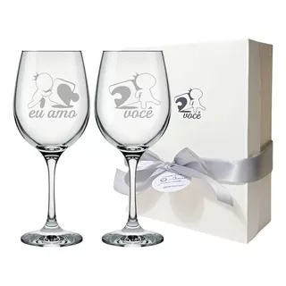 2 Taças Vinho Personalizadas - Namorados