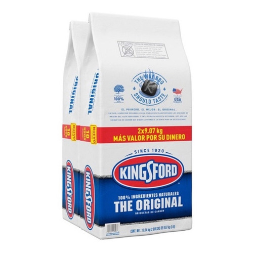 Briquetas Carbon Kingsford 2 Bolsas De 9.07 Kg Total 18.14