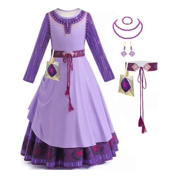 Wish Asha Princesa Vestido De Para Niñas Disfraz Día Del Niñ
