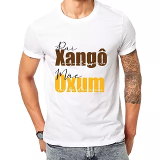 Camisa Masculina Umbanda Candomblé Orixás Xangô E Oxum