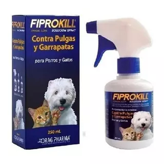 Fiprokill Spray Anti Pulgas/garrapatas 250 Ml Gatos Y Perro