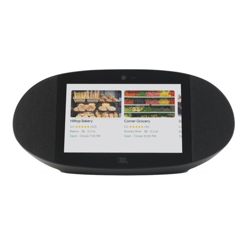 Bocina inteligente JBL Link View con asistente virtual Google Assistant, pantalla integrada de 8" color black 100V/240V