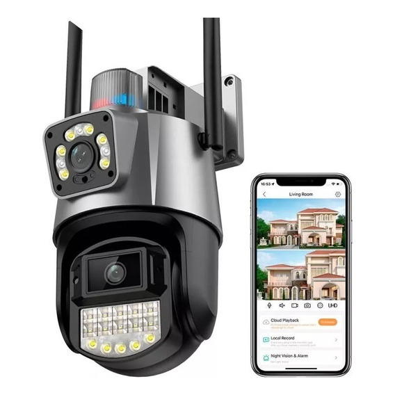 Cámara De Vigilancia 6mp Dual Wifi Con Alarma