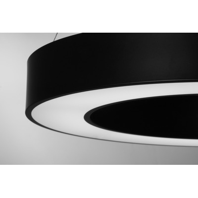 Colgante 48w Yasas Negro Con Led Integrado Deco Moderno Lk