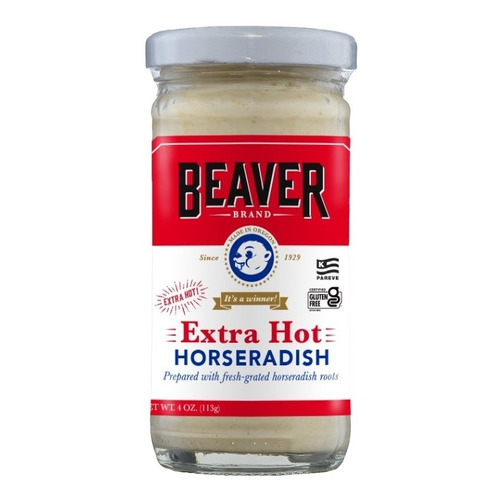 Beaver Horseradish Extra Hot Rábano Extra Picante 113g 