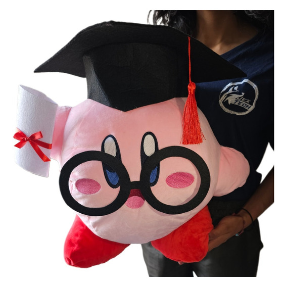 Peluche Anime Kirby Con Toga Graduacion Regalo Detalle 39cm