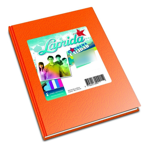 Cuaderno Laprida Tapa Carton Dura X50 Hojas Rayadas Araña Color Naranja