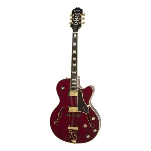 Guitarra eléctrica Epiphone Archtop Joe Pass Emperor II Pro hollow body de arce 2018 wine red con diapasón de palo de rosa