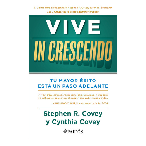 Libro Vive In Crescendo - Stephen R. Covey - Paidós