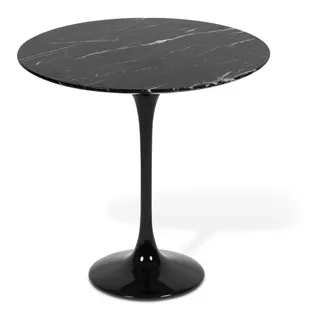 Mesa Saarinen Lateral Nero Marquina Ø41x52