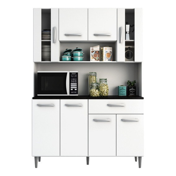 Mueble De Cocina Kit Armario Alacena 7 Puertas 1 Cajón 