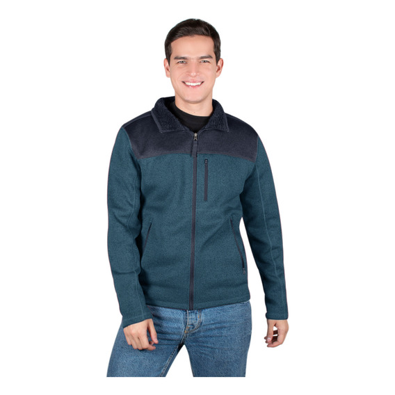 Sudadera Hombre Greenlander Sud8640 Cierre Completo Ligero