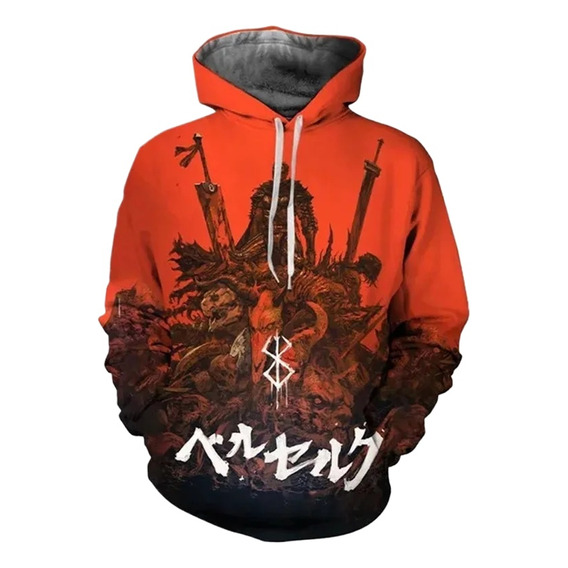 Berserk 3d Impreso Hombre Y Mujer Sudadera Con Capucha