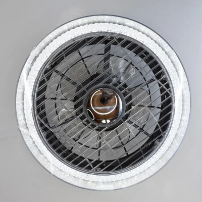 Ventilador De Techo Confit Gris Led Control 36w Moderno Cie