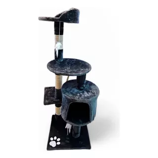 Rascador Torre Para Gato Varios Pisos Con Casa Y Accesorios