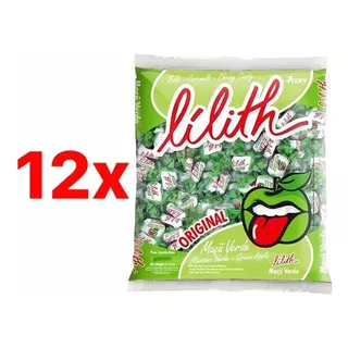 Bala De Maçã Verde Lilith Original 500g Kit C/ 12 - Atacado