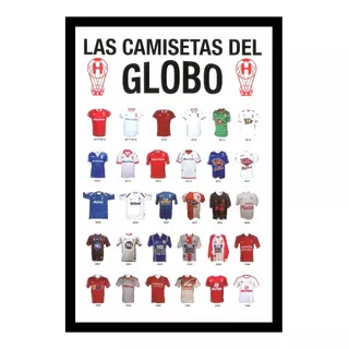 Huracan El Glovo Cuadro Camisetas Del 1990 Al 2018