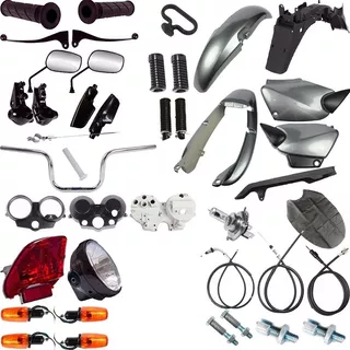 Kit Carenagem + Kit Farol Pisca Cg 125 Titan 2002/2003 Prata