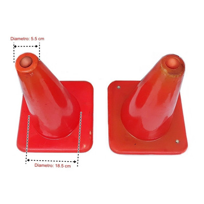 Cono Vial Seguridad Flexible Base Naranja (48 Cm) El Par