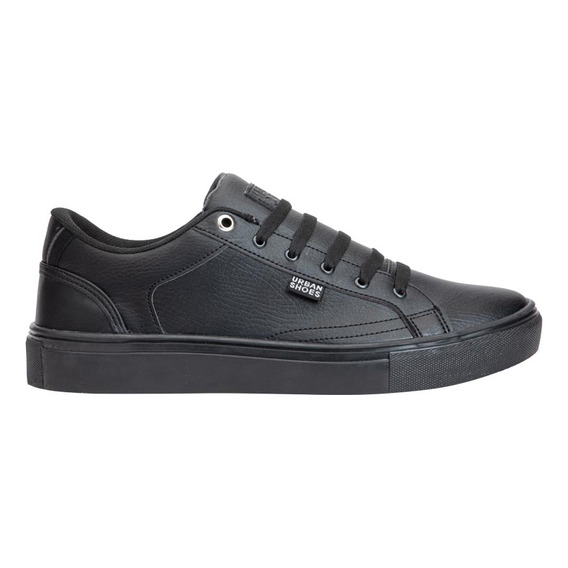 Tenis Urbano Casual Agujeta Urban Shoes Levy Negro De Hombre