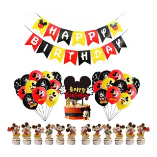 Set Cotillón Cumpleaños Mickey Mouse Fiesta 