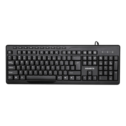 Teclado Y Mouse Gigabyte Km6300 Slim Usb 1000dpi Color del mouse Negro Color del teclado Negro