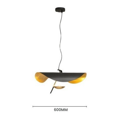 Colgante Led Drone 12w Negro Oro Deco Moderno Cie