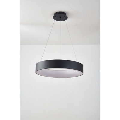 Lampara Colgante Led Rule 60cm Negro Deco Moderno Vig