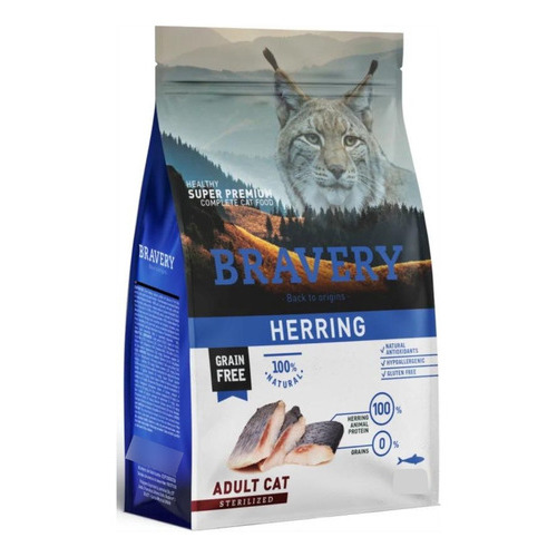 Bravery Arenque (herring) Gato Adulto Esterilizado 2 Kg