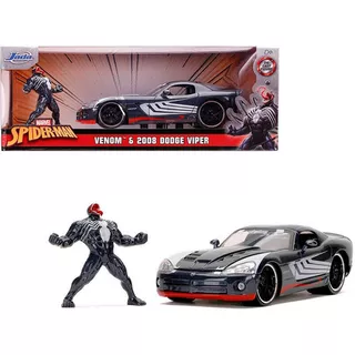 Venom Dodge Viper 2008 Marvel Jada 1:24 Spiderman Color Carbon