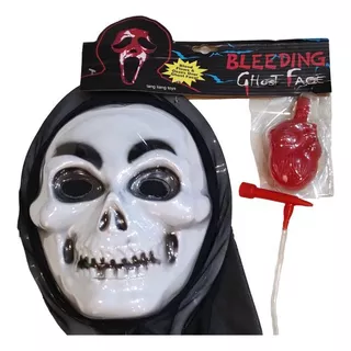 Máscara Jato De Sangue Caveira Terror Halloween Susto Festa