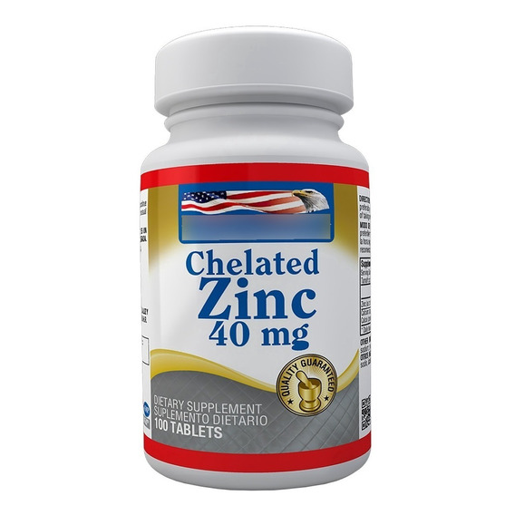 Chelated Zinc 40 Mg 100 Tabletas - Healthy America