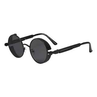 Óculos De Sol Bulier Modas Steampunk, Cor Preto Armação De Aço, Lente De Policarbonato Haste De Aço