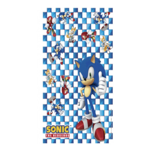 Mantel Plástico Para Cumpleaños Infantil Personajes Color M Sonic